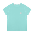 LUMASKIN AirFlow Women’s T-Shirt in Lake Blue on a white background