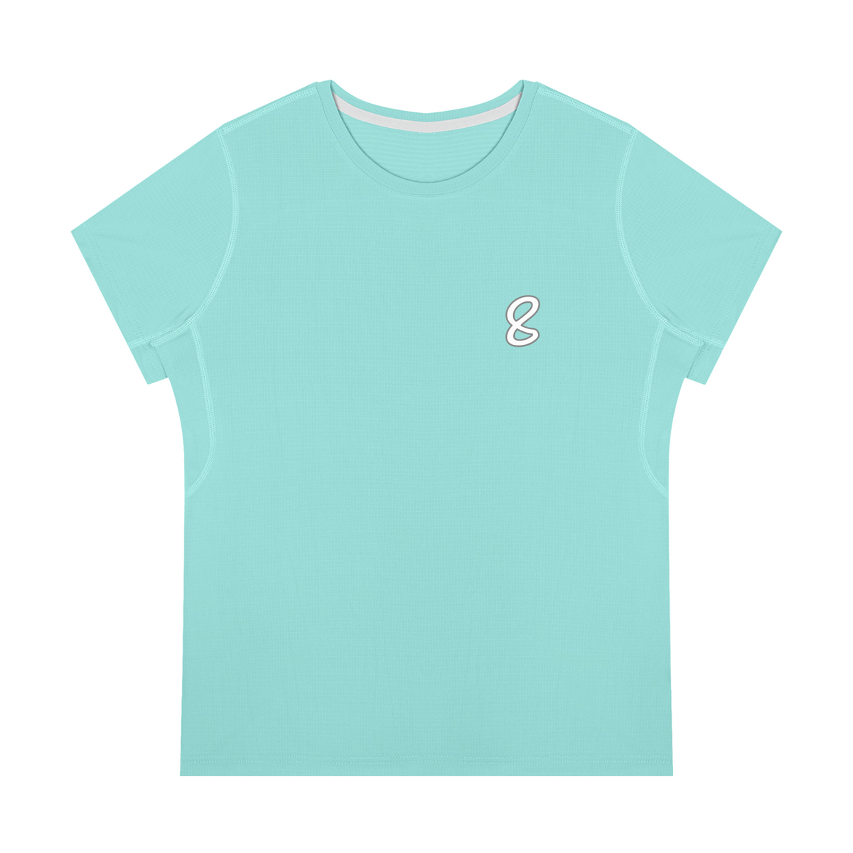 LUMASKIN AirFlow Women’s T-Shirt in Lake Blue on a white background