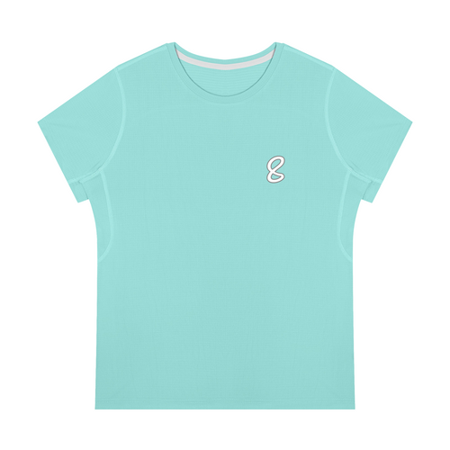 LUMASKIN AirFlow Women’s T-Shirt in Lake Blue on a white background